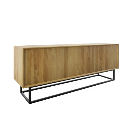 Buffet bas bois et noir collection Scandic