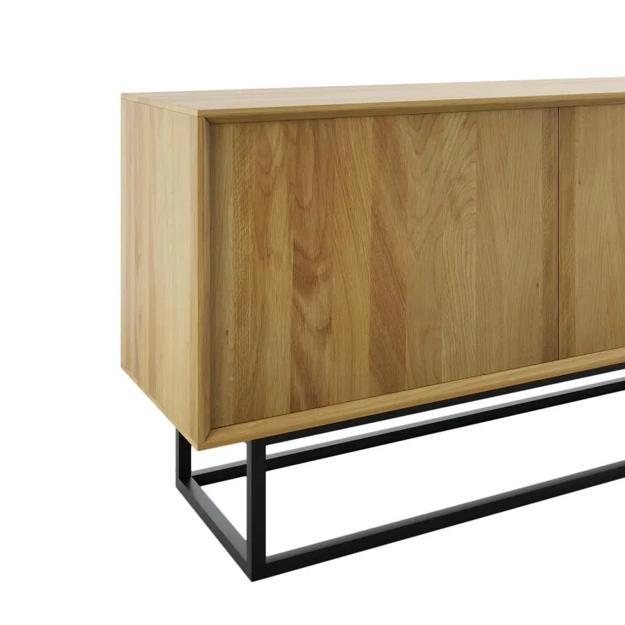 Buffet bas bois et pieds métal noir collection Scandic