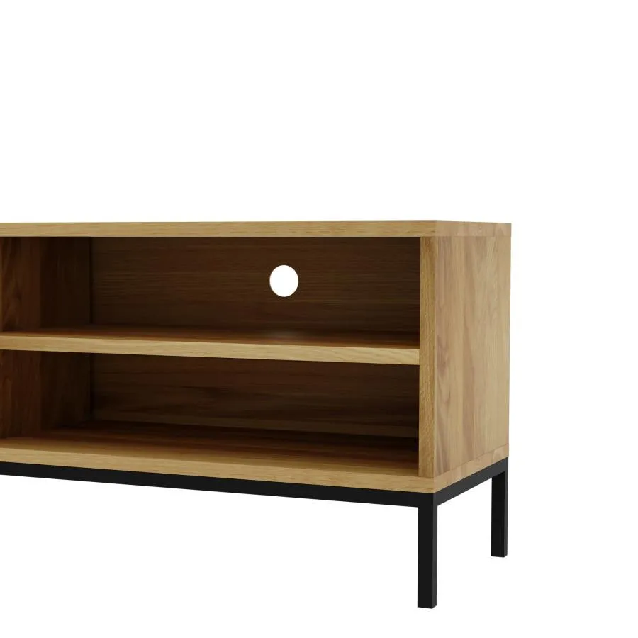 Meuble TV chêne  et métal collection Smooth