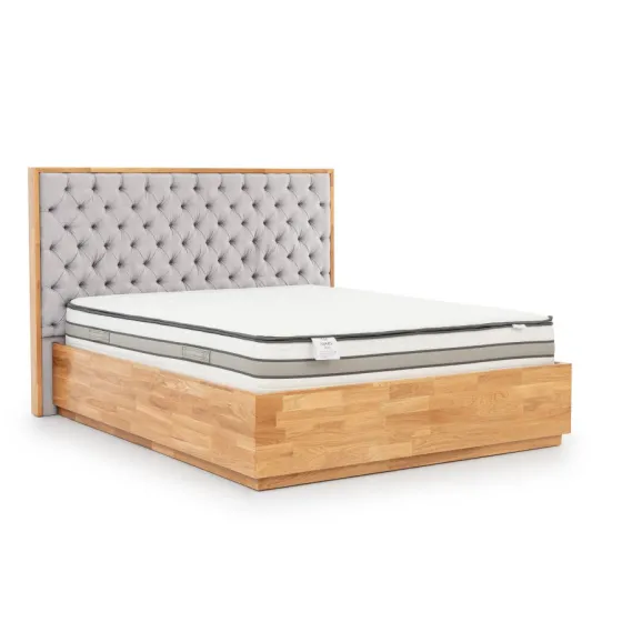 Lit coffre bois massif 160x200  collection TRIVIO