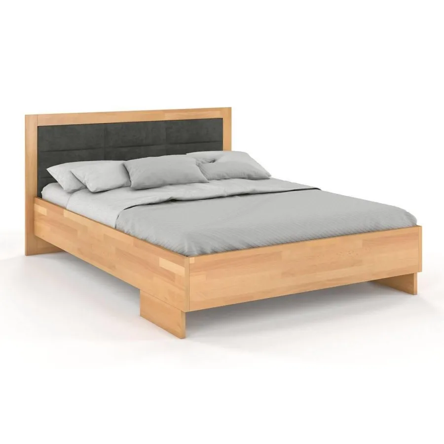 Lit coffre 180x200 bois massif naturel collection NEY