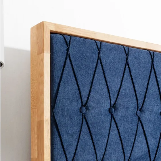 Lit coffre 180x200 bois massif gain de place TRIVIO
