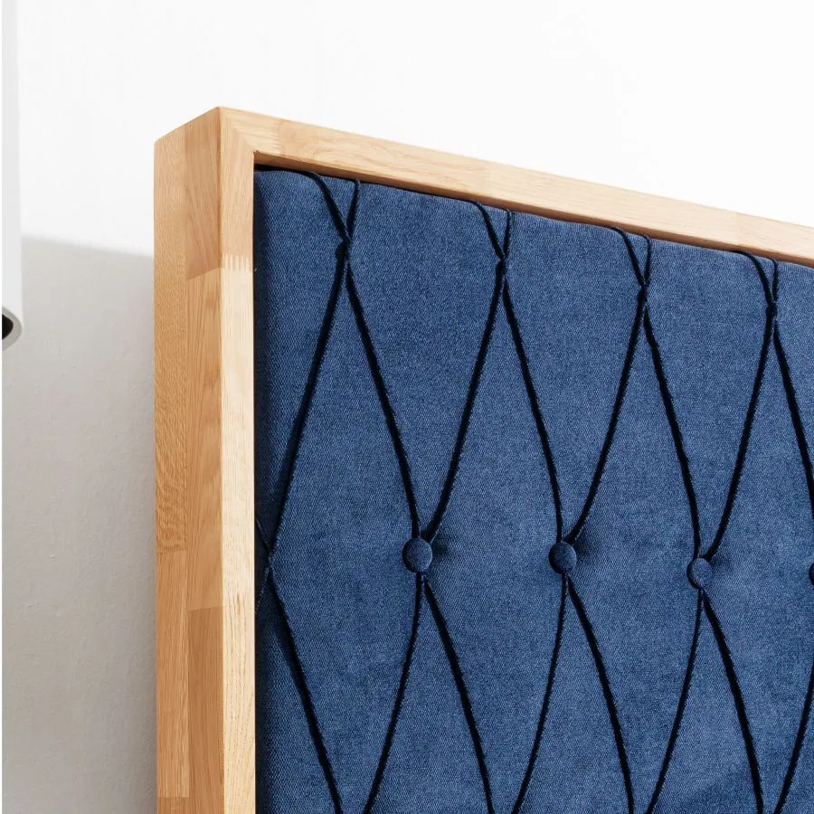 Lit coffre 180x200 bois massif gain de place TRIVIO