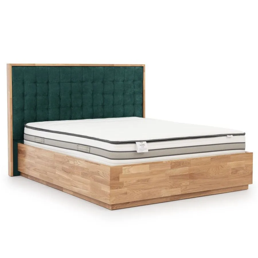 Lit coffre 180x200 bois chêne massif collection TRIVIO