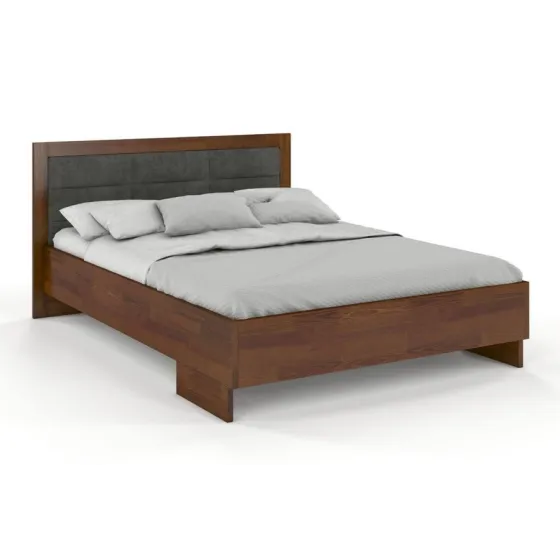 Lit coffre 140x190 bois finition noyer collection NEY