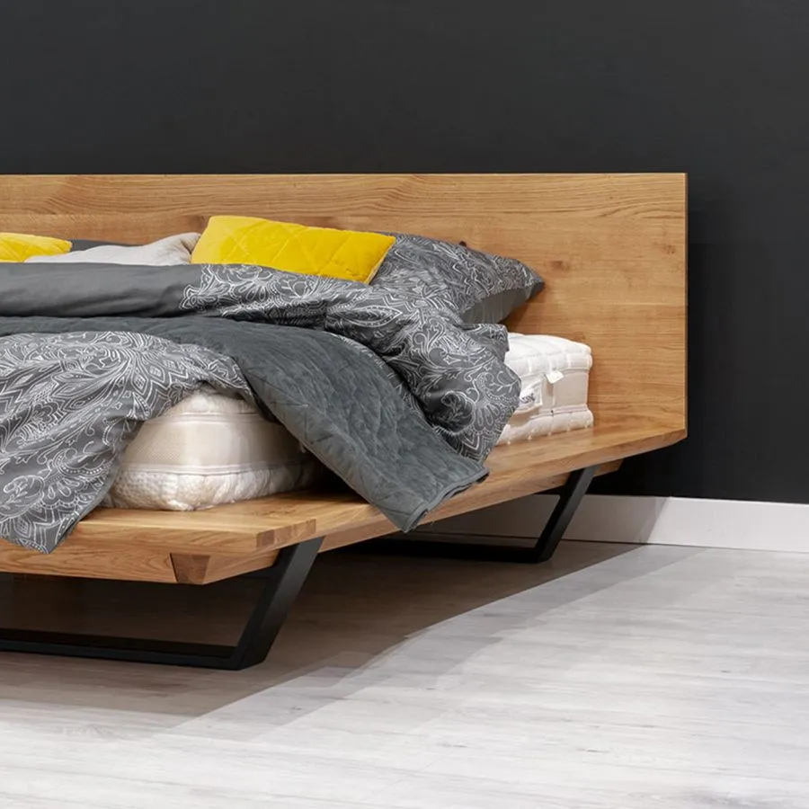 Lit design chêne naturel collection LUNA