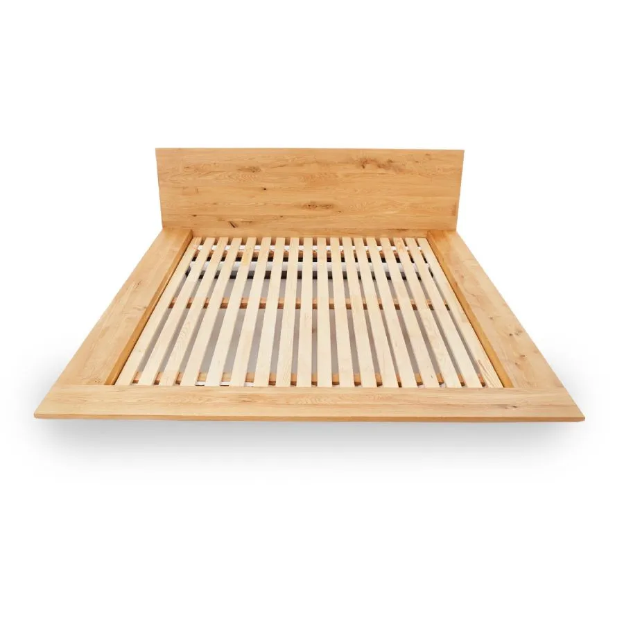 Lit design chêne avec sommier collection LUNA