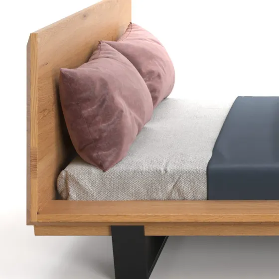 Lit design chêne 180x200 collection LUNA