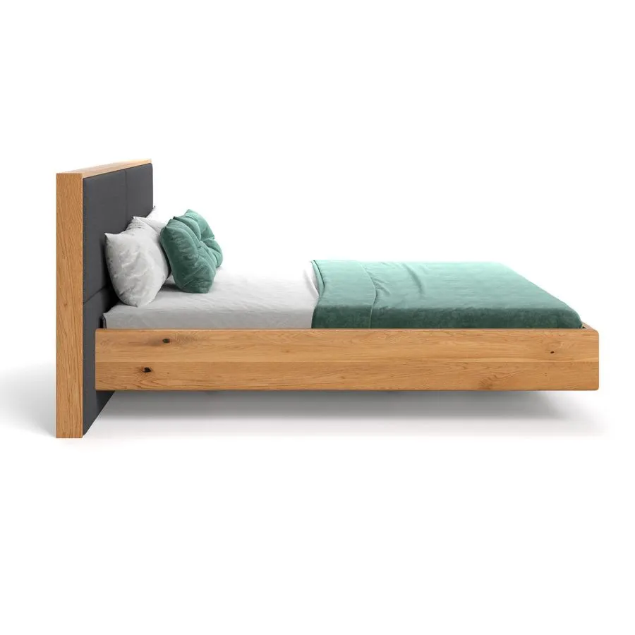 Lit bois design tête de lit tissu collection Hamilton