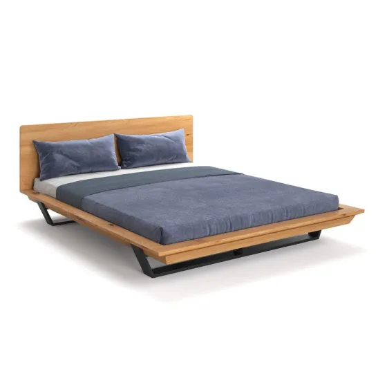 Lit design bois naturel collection LUNA SLIM