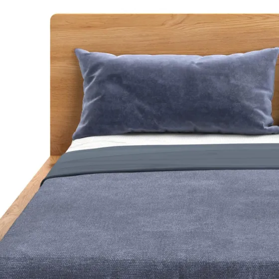 Lit deux places design en bois collection LUNA SLIM