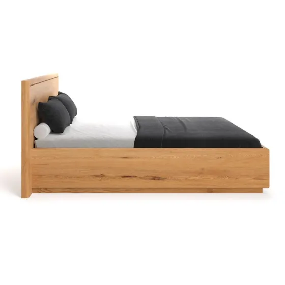 Lit bois naturel avec coffre de rangement collection Vancouver
