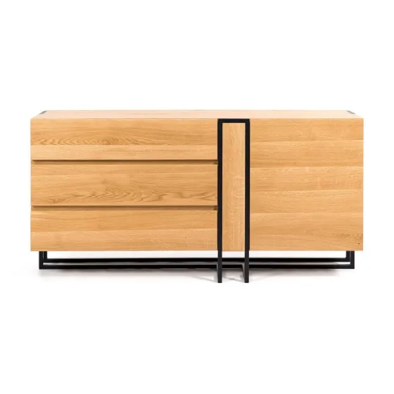 Commode bois et noir design collection Luna