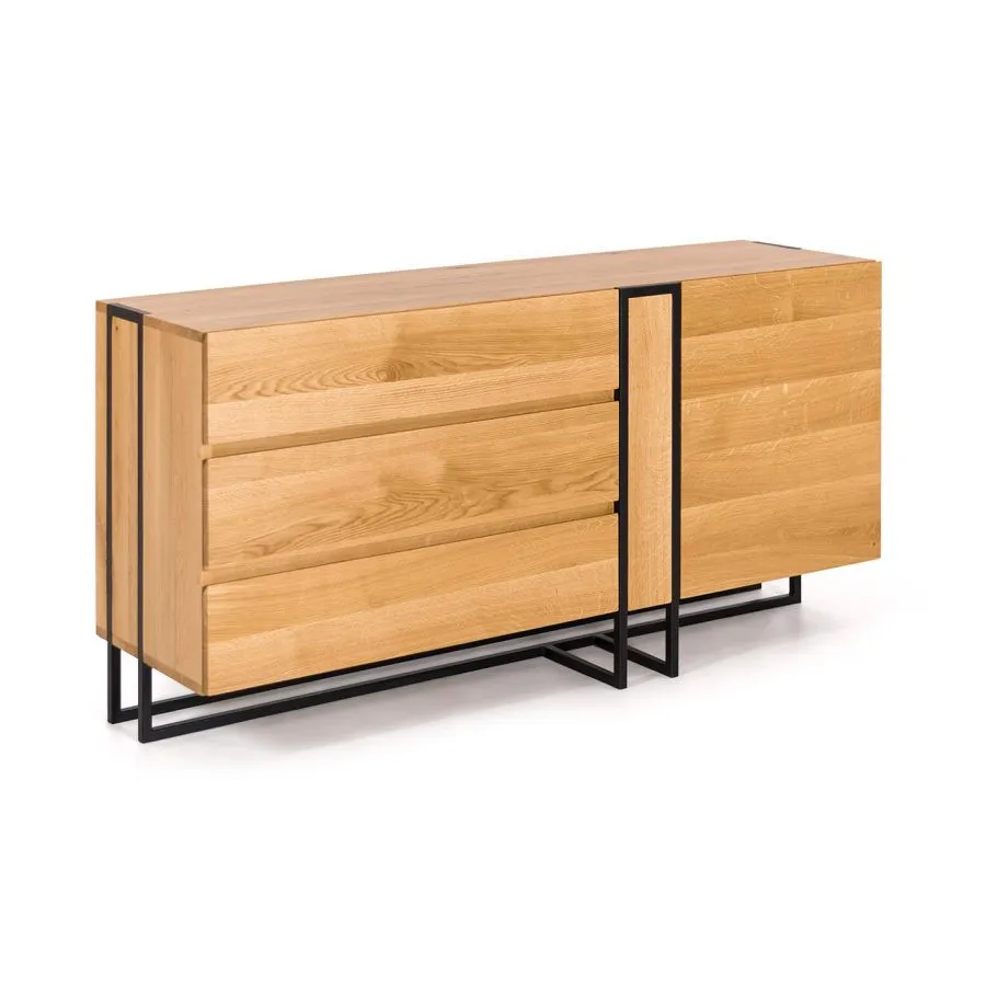 Commode bois massif design collection Luna