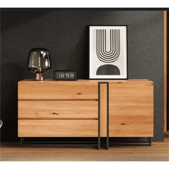 Commode bois naturel design collection Luna