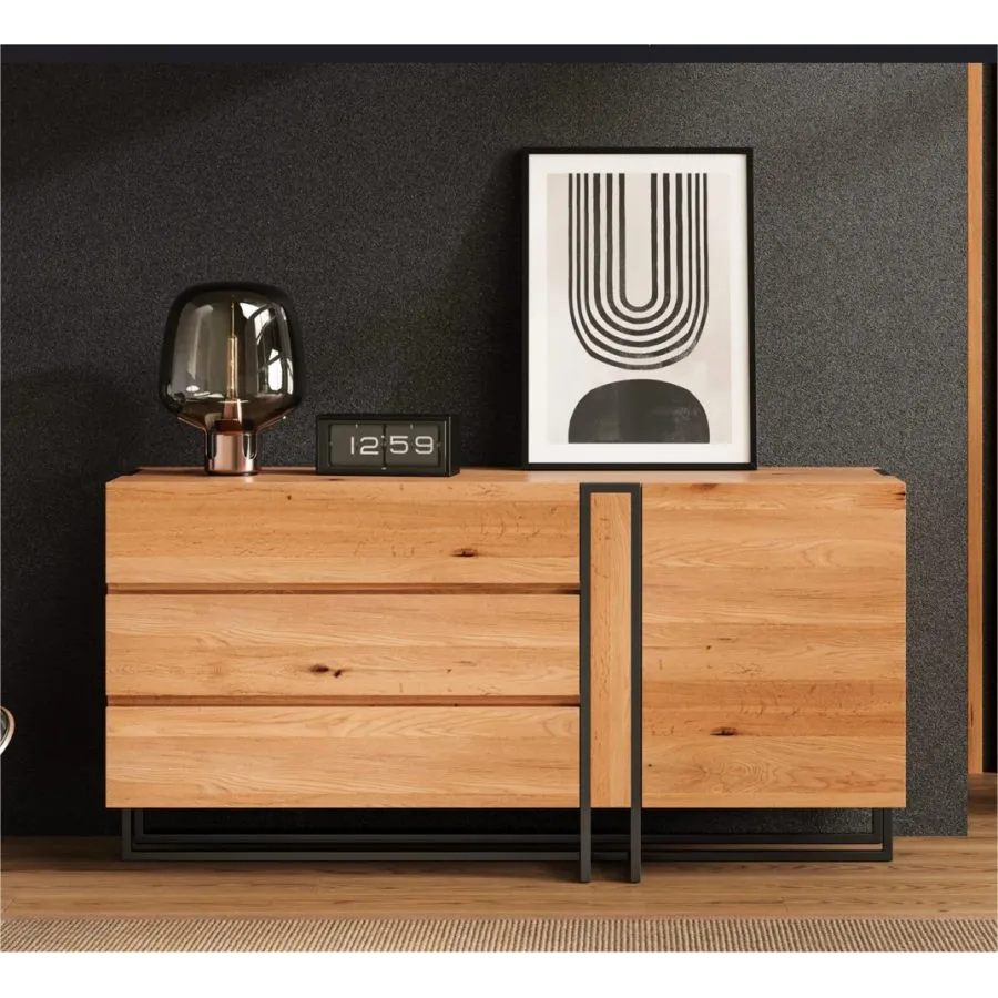Commode bois naturel design collection Luna