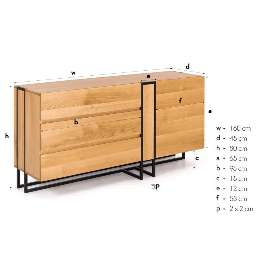 Commode en bois collection Luna