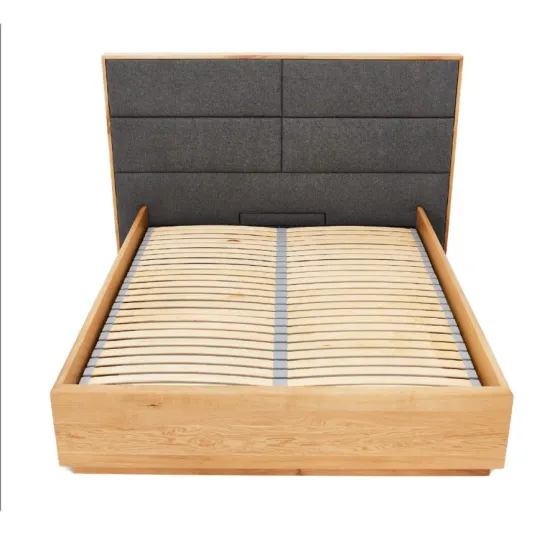 Lit bois avec coffre et sommier relevable collection Hamilton