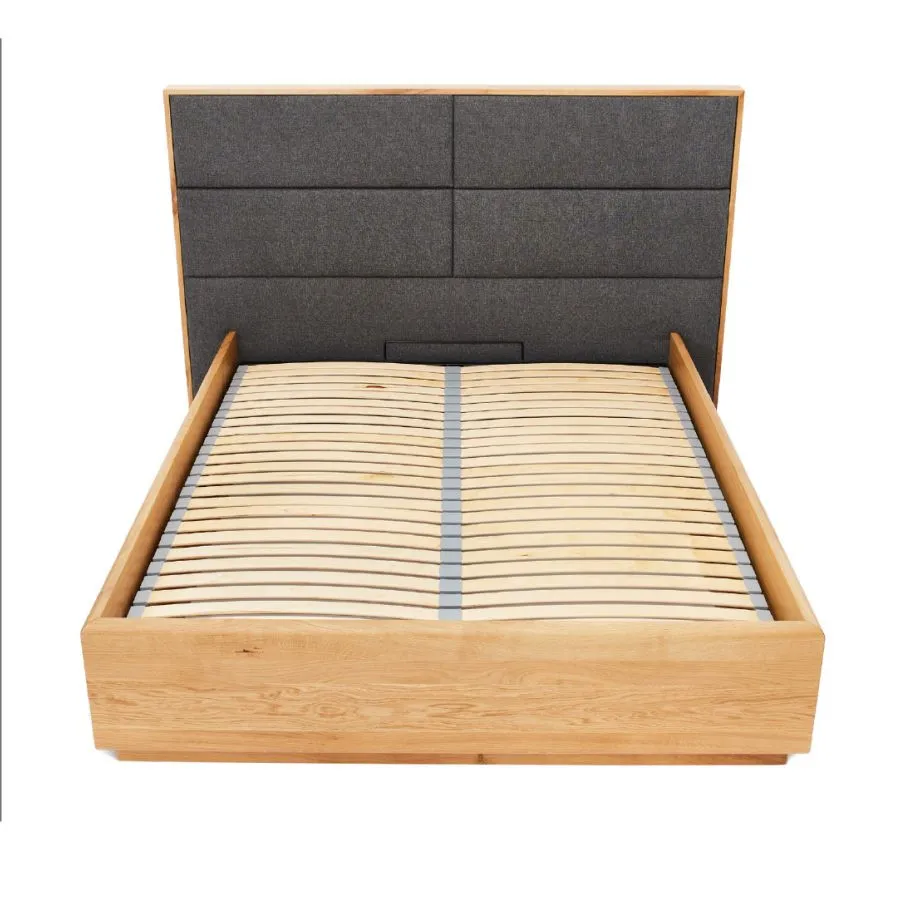 Lit bois avec coffre et sommier relevable collection Hamilton