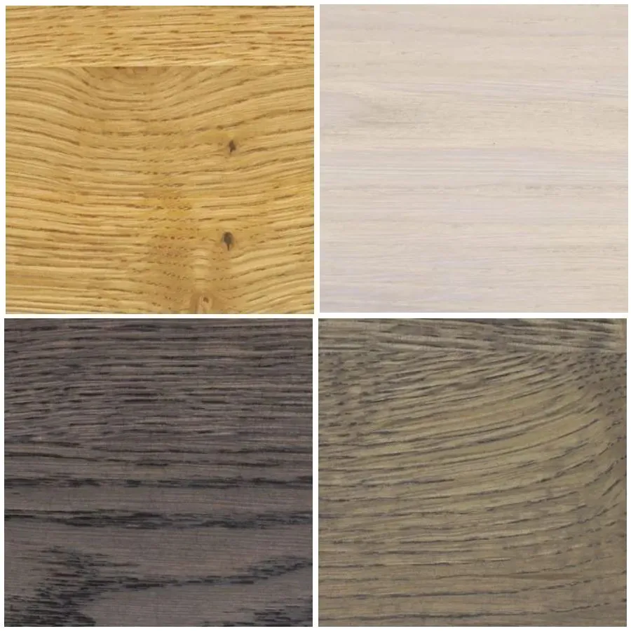 Lit double finition chêne collection Mill