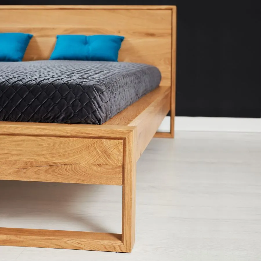 Lit chêne massif moderne chambre adulte Ottawa
