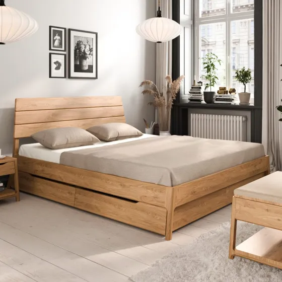 Lit tiroir bois massif collection TWIST