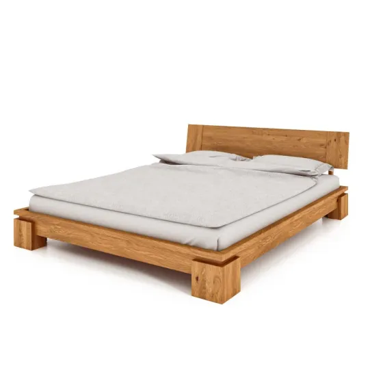 Lit chene naturel bas collection Milano