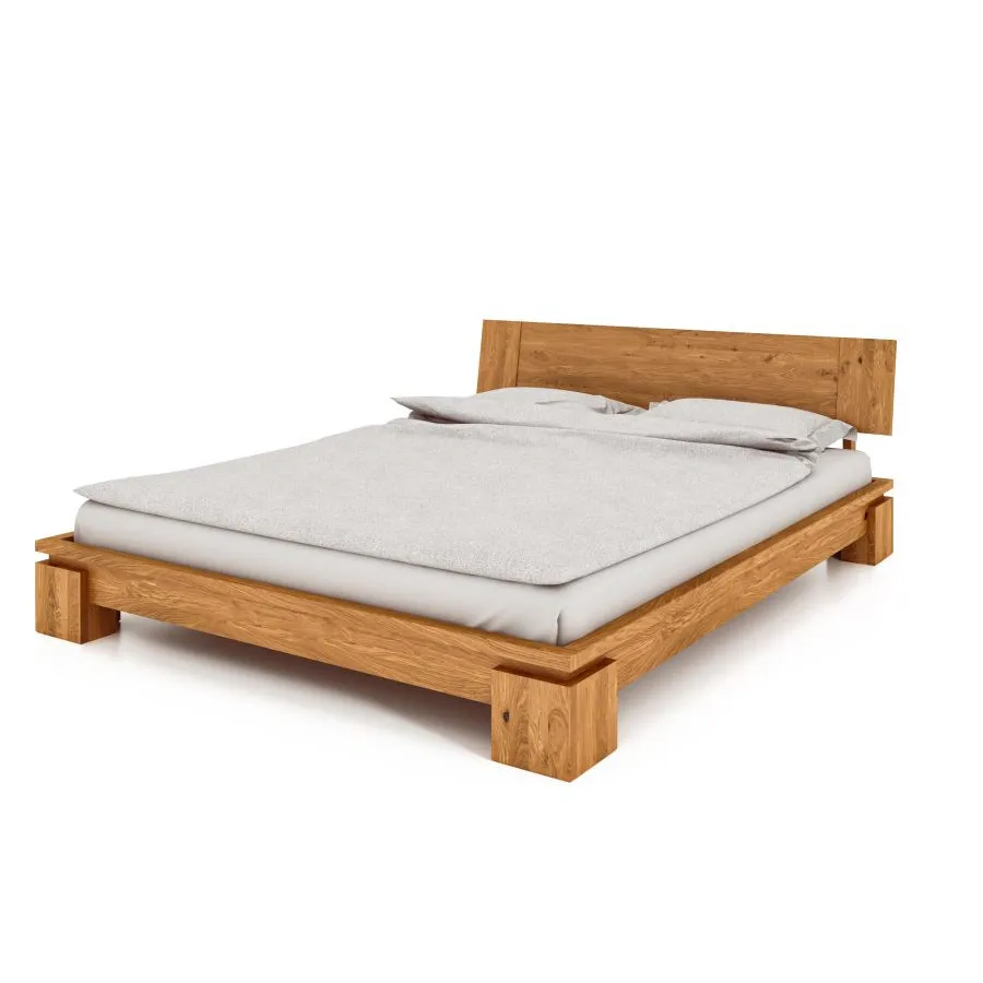 Lit chene naturel bas collection Milano