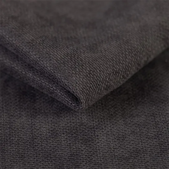 Lit bois tête de lit capitonnée gris foncé collection Linéa