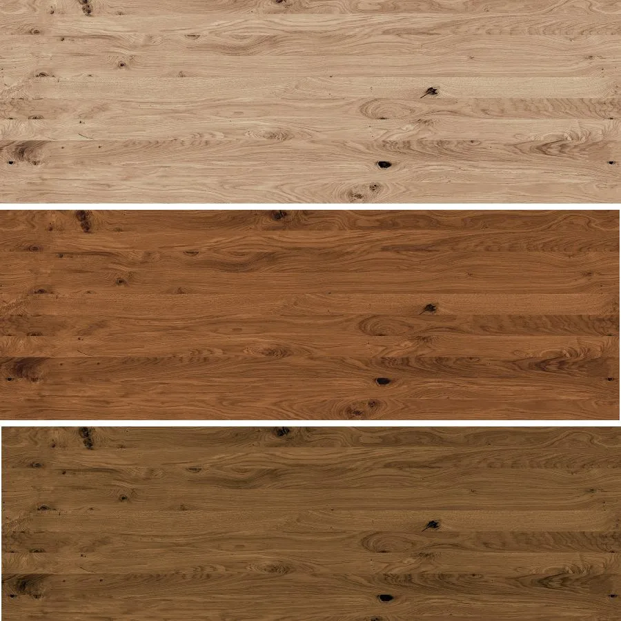 Lit bois et métal chêne massif naturel acier noir mat LINEA