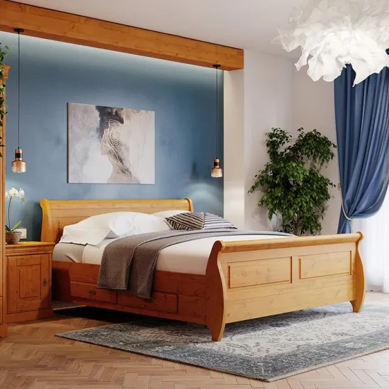 Lit avec rangement en bois collection Toscana