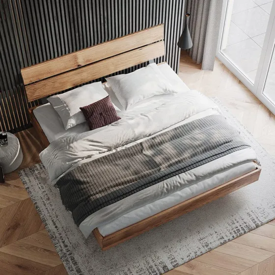 Lit massif bois 140x200 collection Montana
