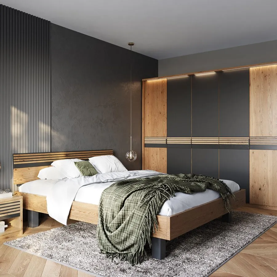 Lit bois moderne collection Rivaro