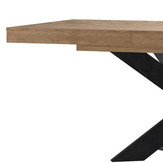 Table extensible bois avec une rallonge collection NOVA