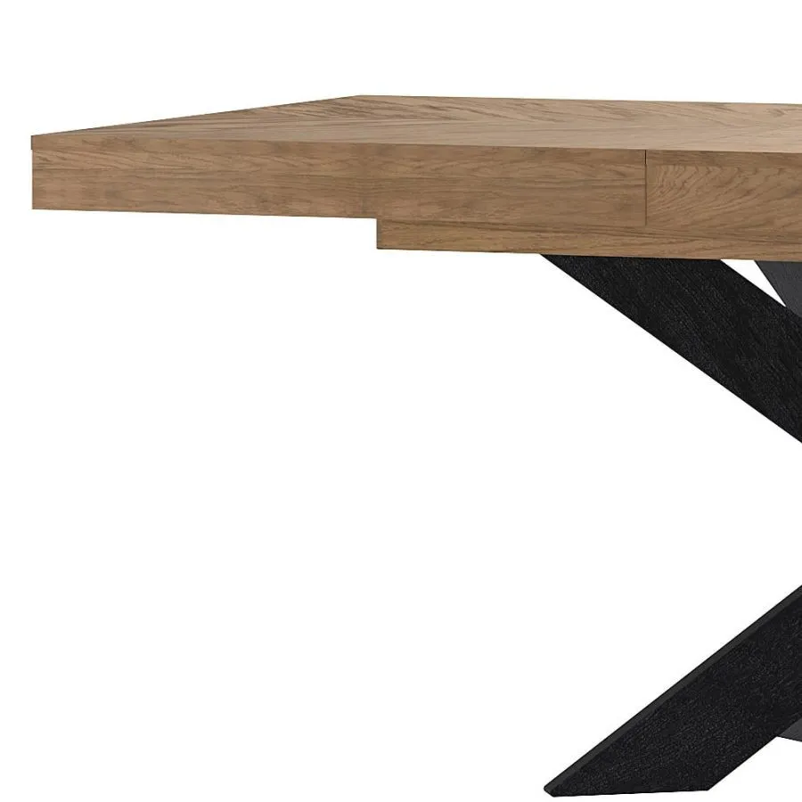 Table extensible bois avec une rallonge collection NOVA