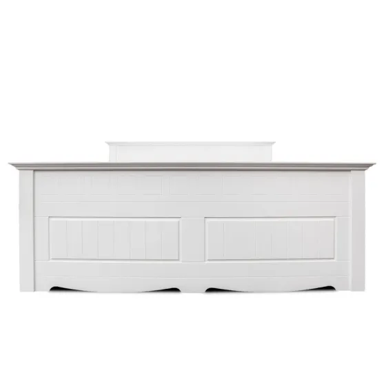 Lit bois pin massif blanc collection Ancona
