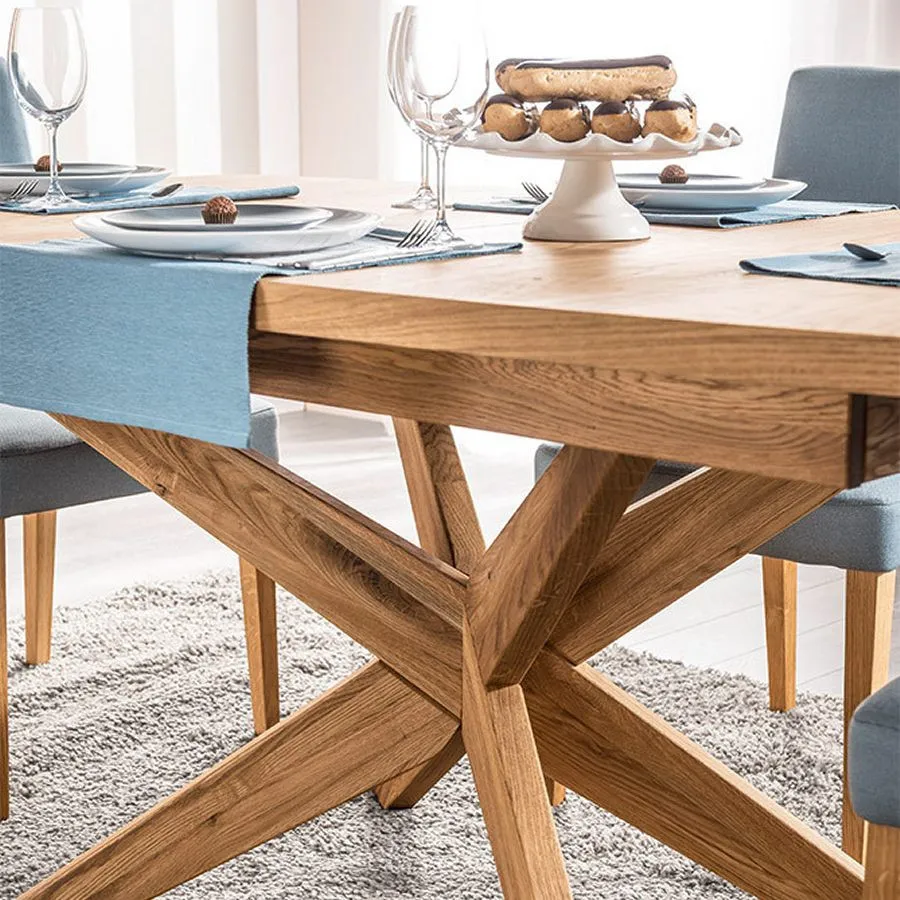 Table extensible en bois chêne miel collection AGA