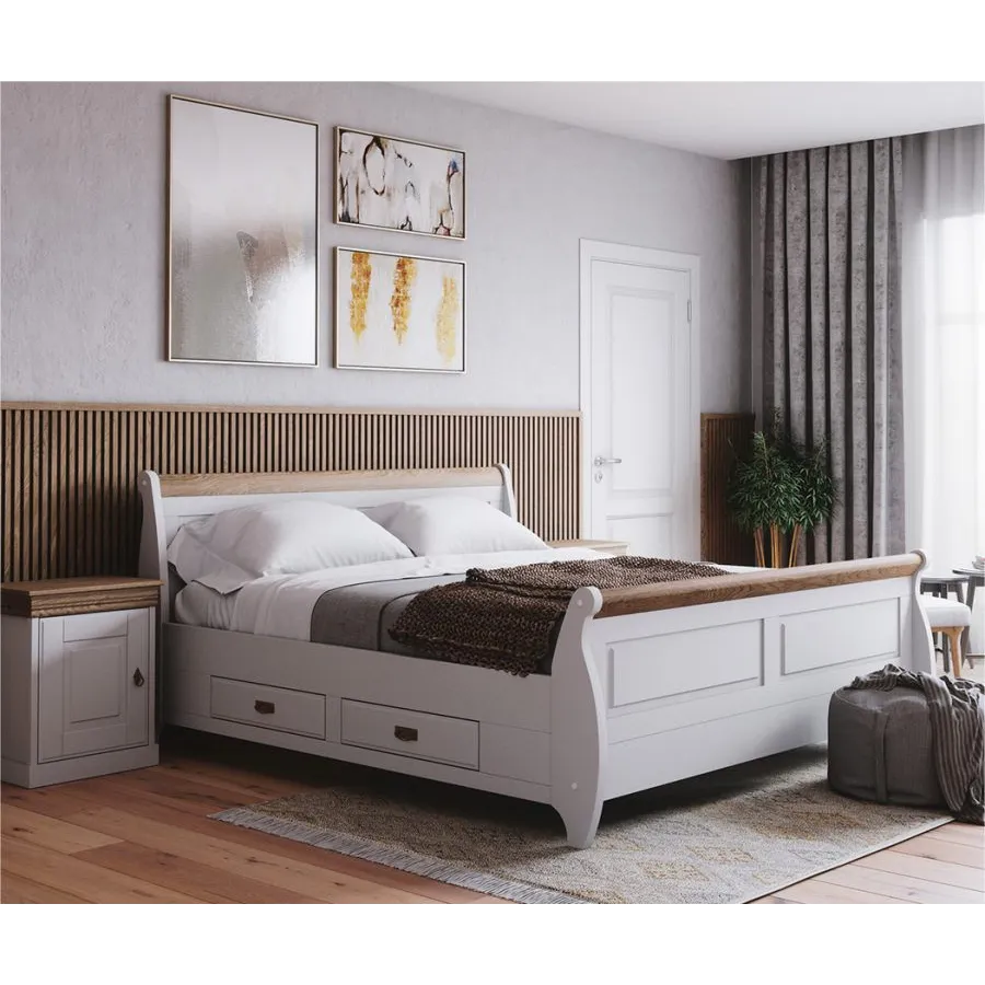 Chambre en pin blanc et miel style provencal collection Toscana