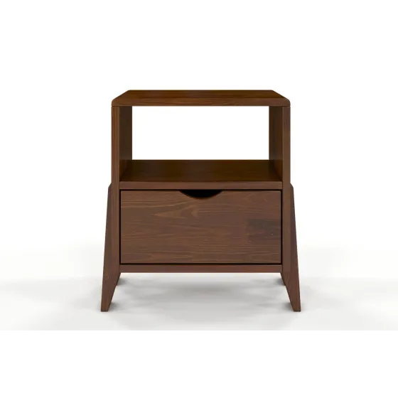 Table de chevet pin noyer collection NINA