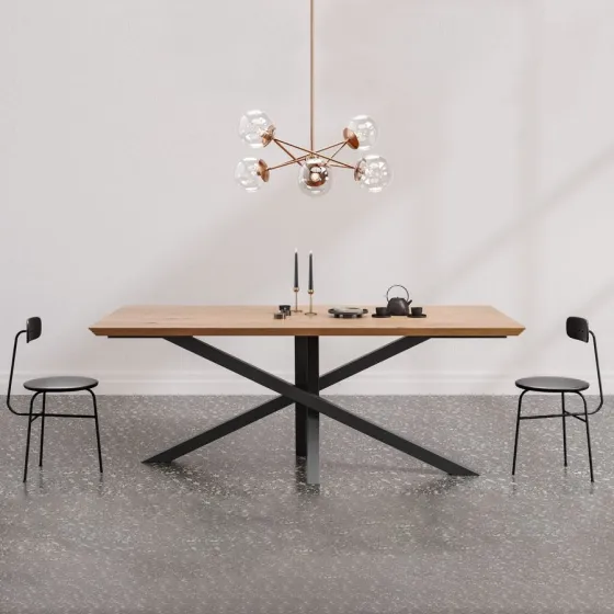 Table bois métal extensible collection RAY