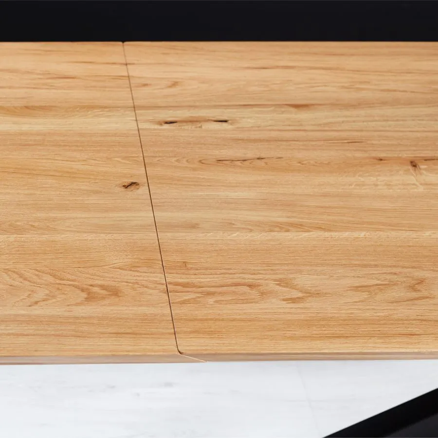 Table bois métal extensible 180x90 collection RAY