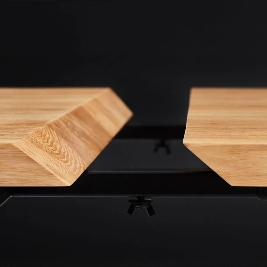 Table bois métal extensible 160x90 collection RAY