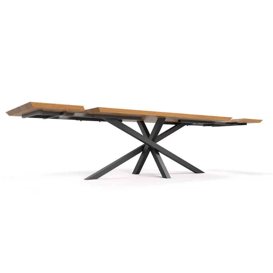 Table bois métal extensible 200x90 collection RAY