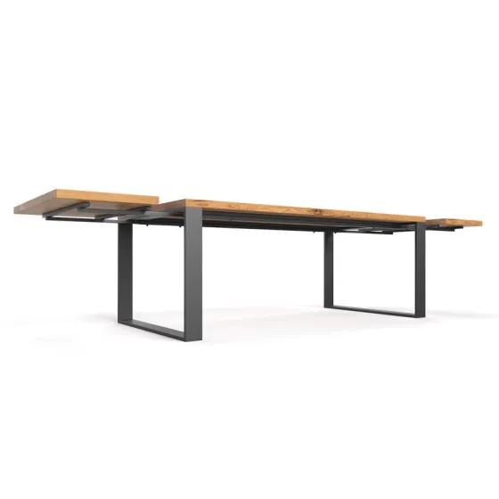 Table rectangulaire extensible bois métal collection EDGE