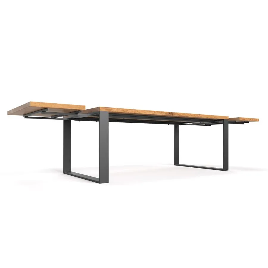 Table rectangulaire extensible bois métal collection EDGE