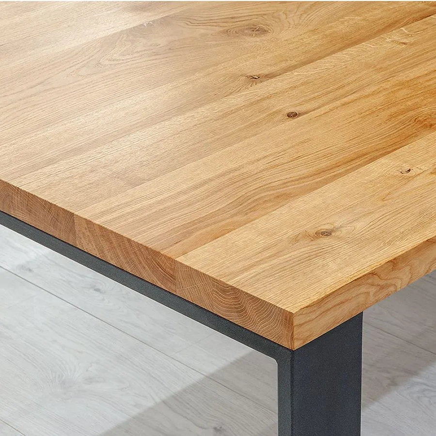 Table en bois avec pieds métal collection EDGE