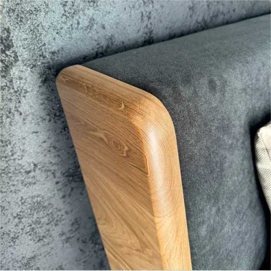 Lit coffre bois tête de lit design collection Lugo