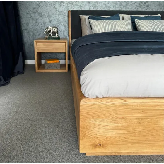 Lit moderne en bois avec coffre collection Lugo