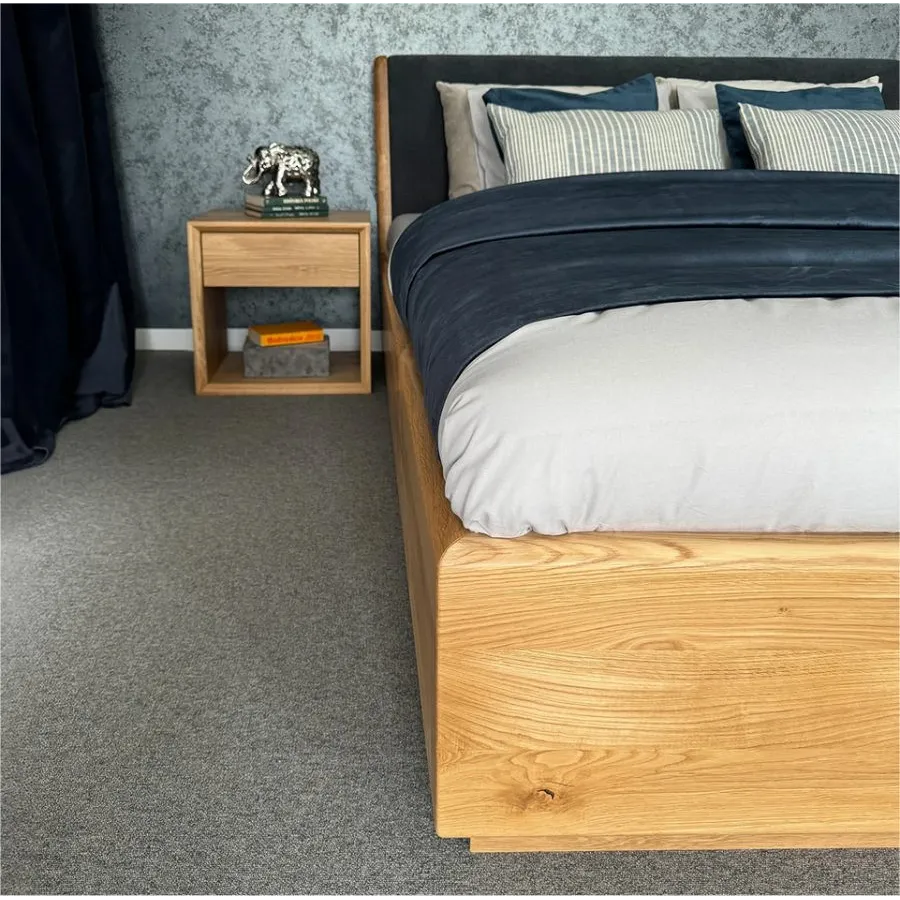 Lit moderne en bois avec coffre collection Lugo