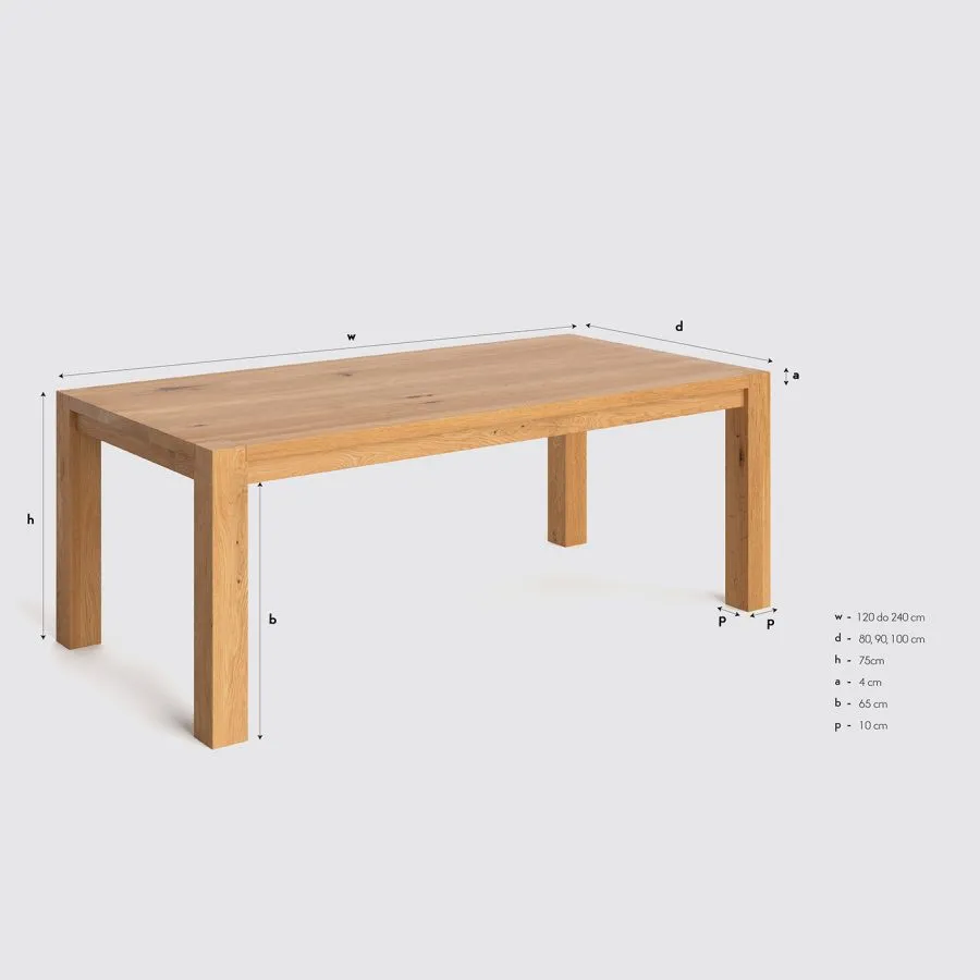 Table bois massif collection DOMI